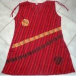 Sleev less cotton stripe dress-6 Pcs.