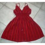Sleev less cotton stripe dress-6 Pcs