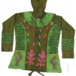 COTTON HAND CRUSHED BIRD HOODED JACKETS NEPAL