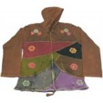 COTTON HAND CRUSHED FLOWER HOODED JACKETS NEPAL