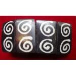 yak bone beads scroll pendant