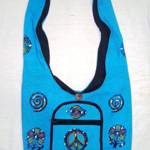 fairtrade peace print bag