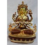 CHENREZIG 21CM WITH COPPER & GOLD