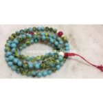 TURQUOISE GLASS BEADS PRAYER MALA