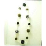 FELT GLASS BEADS NECKLACE-6 PCS.