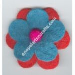 FELT FLOWER PATCH-1 DOZEN