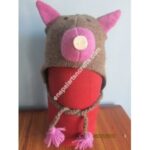 WOOLEN ANIMAL HATS-6 PCS