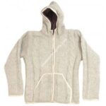 NATURAL COLOUR WOOLEN HOODED JACKET-3 PCS.