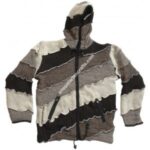 PATCH WORK WOOLEN HOODED JACKET-3 PCS.