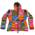 PATCH WORK WOOLEN HOODED JACKET-3 PCS.