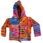 PATCH WORK WOOLEN HOODED JACKET-3 PCS.