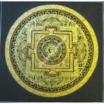 SQUARE BLACK AND GOLD MANDALA