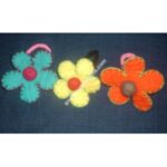 FELT FLOWER HAIR BANDS-1 DOZEN