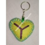 FELT HEART SHAPE KEY CHAINS-1 DOZEN