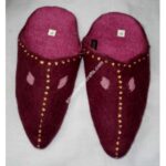 FELT BEADS WORK SLIPPER (37 NUMBER)-6 PAIRS
