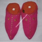 FELT BEADS WORK SLIPPER (38 NUMBER)-6 PAIRS