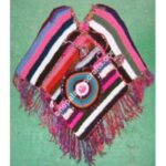 SILK BORDER WOOLEN PONCHO-3 PCS.
