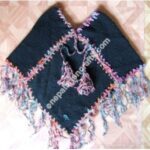 SILK BORDER WOOLEN PONCHO-3 PCS.