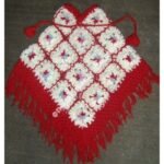 WOOLEN FLOWER PONCHO-3 PCS.