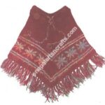 SILK BORDER WOOLEN PONCHO-3 PCS.
