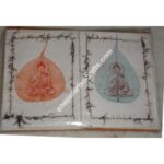 BODHI LEAF WITH BUDDHA GREETING CARD- 6 PACKET